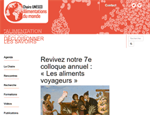 Tablet Screenshot of chaireunesco-alimentationsdumonde.com